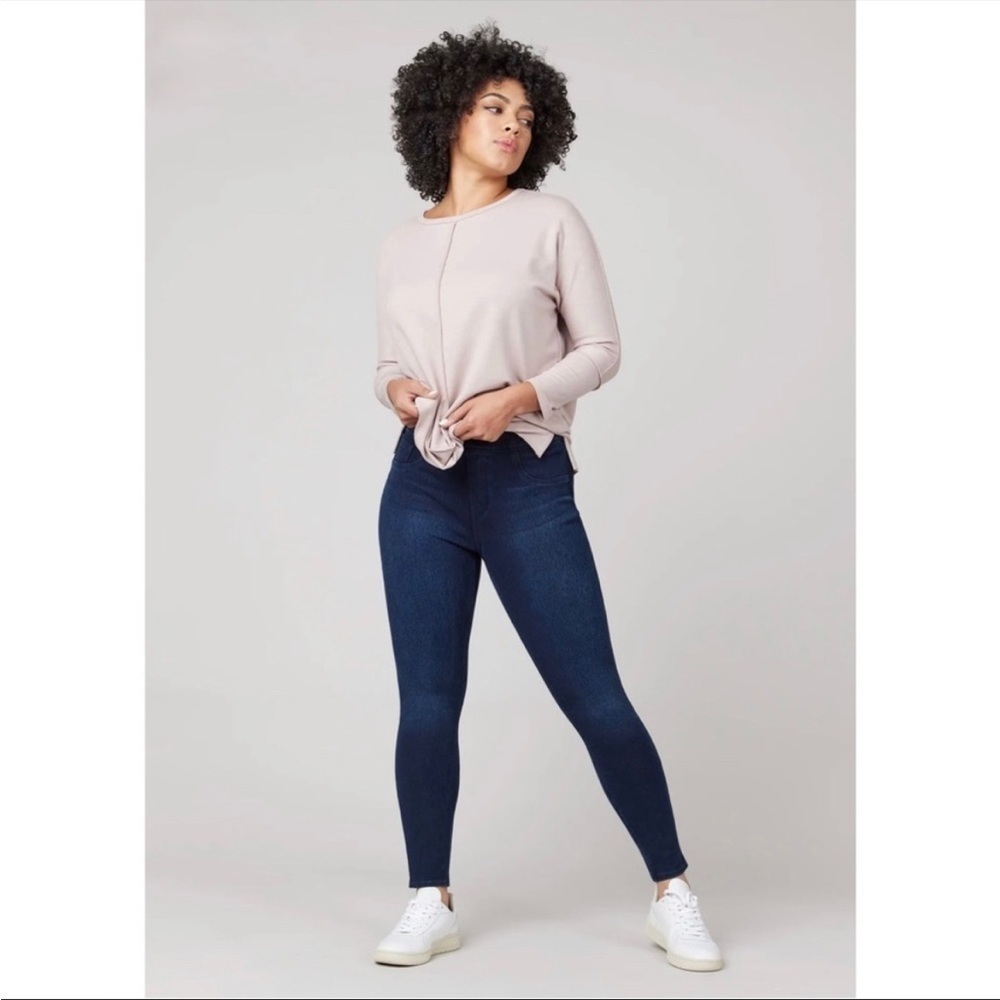 Spanx Jean-ish Ankle Leggings In Twillight Rinse